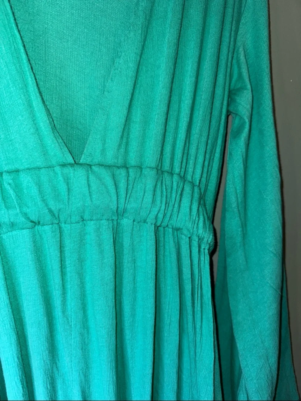 Free People FP Beach Seagram Maxi Dress Swim Coverup Deep V and relaxed sleeve